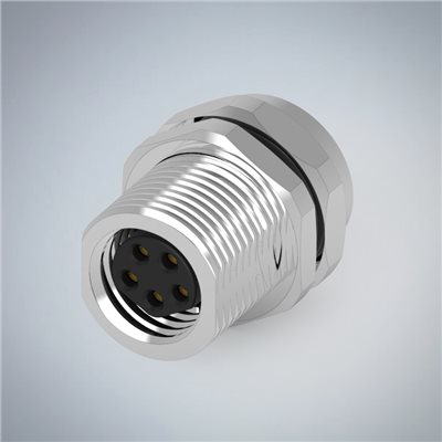 M8-5P(F)B CODE板端前鎖焊線式防水連接器