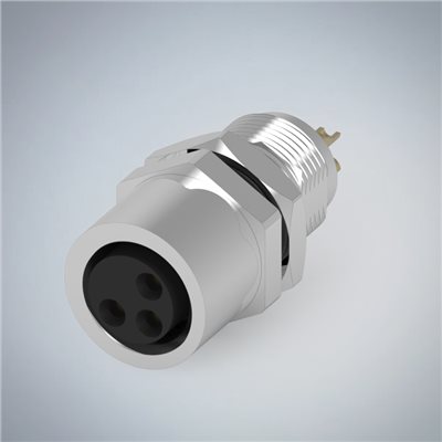 M8-3P(F)板端後鎖焊線式防水連接器
