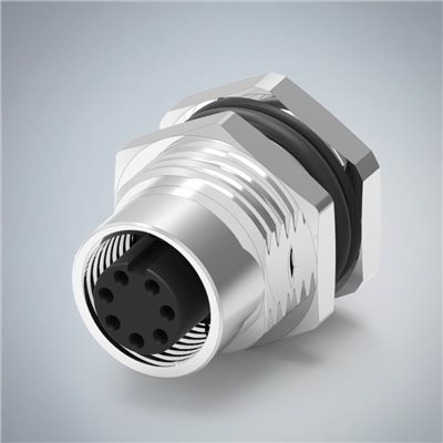 M12-7P(F)A CODE前鎖板焊線式防水連接器(PG9) 