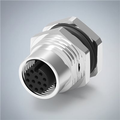 M12-12P(F)A CODE前鎖板焊線式防水連接器(PG9)