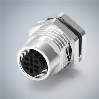 M12-5P(F)B CODE前鎖板焊線式防水連接器(M16*1.5)