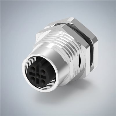 M12-5P(F)B CODE前鎖板焊線式防水連接器(PG9) 