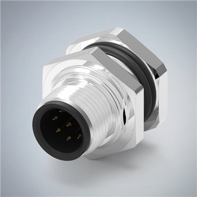 M12-8P(M)A CODE前鎖板插板式防水連接器(PG9)