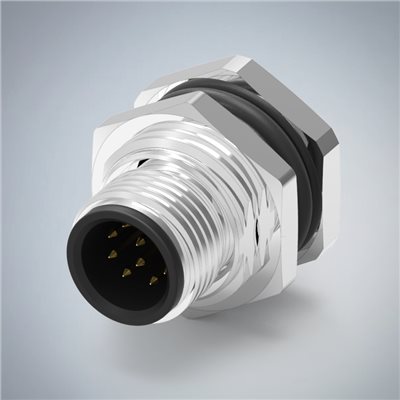 M12-10P(M)A CODE前鎖板插板式防水連接器(PG9)