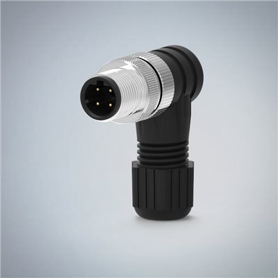 M12-4P(M)D CODE90度塑膠組裝式防水連接器