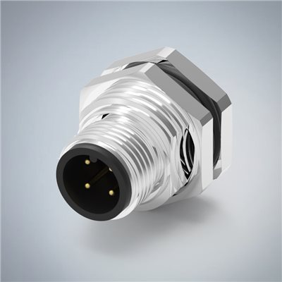 M12-4P(M)A CODE前鎖板焊線式防水連接器(M16*1.5)