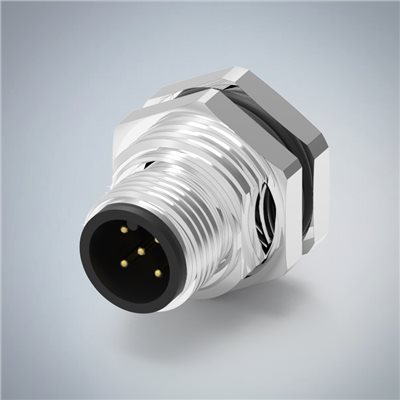 M12-5P(M)A CODE前鎖板焊線式防水連接器(M16*1.5)