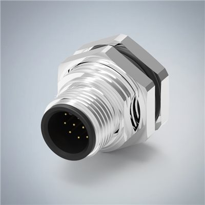 M12-12P(M)A CODE前鎖板焊線式防水連接器(M16*1.5)