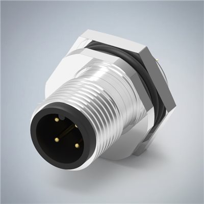 M12-4P(M)A CODE後鎖板防水連接器(PG9)