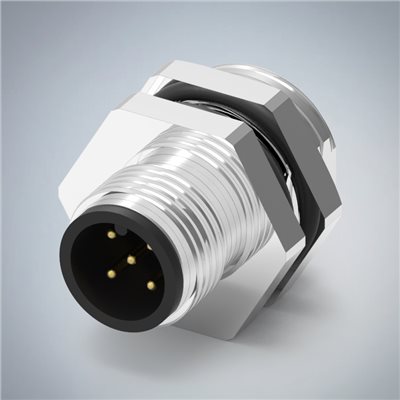 M12-5P(M)A CODE後鎖板焊線式防水連接器(M16*1.5)