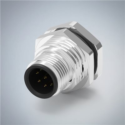 M12-8P(M)A CODE前鎖板插板式防水連接器(帶接地)(PG9)