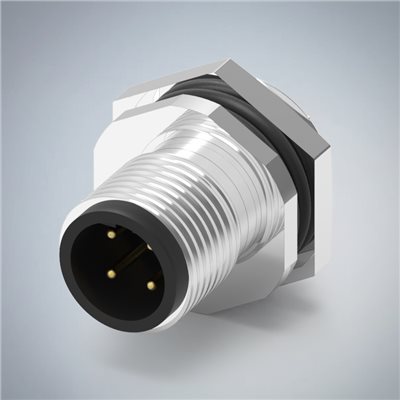 M12-4P(M)B CODE後鎖板焊線式防水連接器(PG9)
