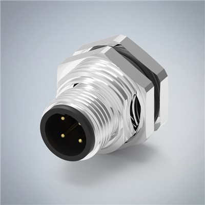 M12-4P(M)B CODE前鎖板插板式防水連接器(M16*1.5)