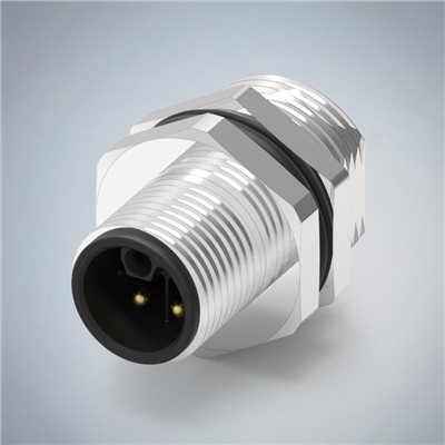M12-5P(M)L CODE後鎖板插板式防水連接器(PG9)