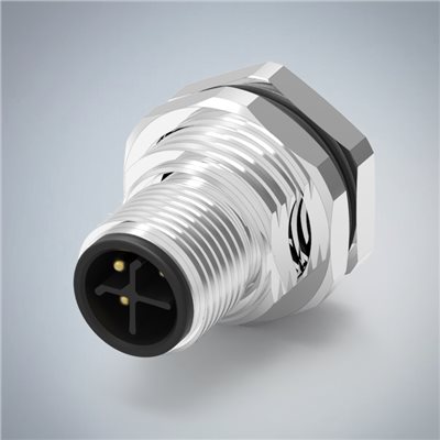 M12-3P(M)S CODE前鎖板焊線式防水連接器(M16*1.5)