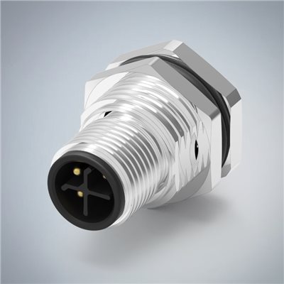M12-3P(M)S CODE前鎖板焊線式防水連接器(PG9)