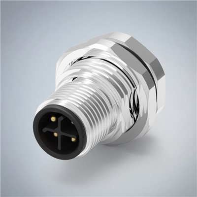 M12-4P(M)S CODE前鎖板焊線式防水連接器(PG9)