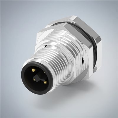M12-4P(M)T CODE前鎖板焊線式防水連接器(PG9)