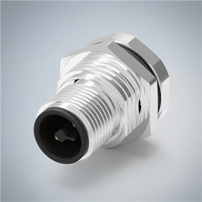 M12-2P(M)T CODE前鎖板插板式防水連接器(PG9)