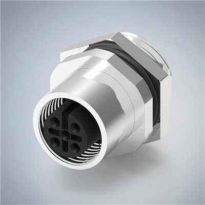 M12-5P(F)A CODE後鎖板焊線式防水連接器(PG9)