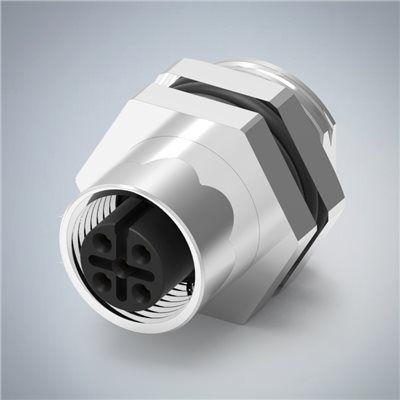 M12-5P(F)A CODE後鎖板焊線式防水連接器(M16*1.5)