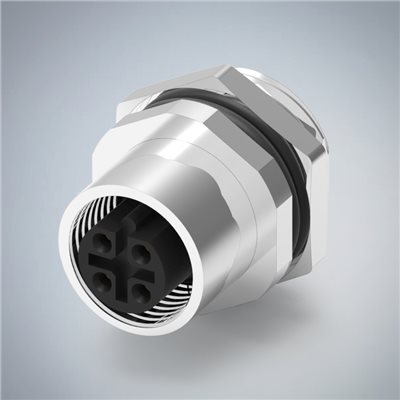 M12-4P(F)B CODE後鎖板焊線式防水連接器(PG9)