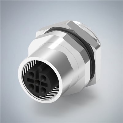 M12-5P(F)B CODE後鎖板焊線式防水連接器(PG9)
