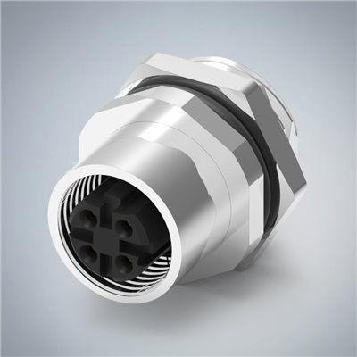 M12-4P(F)D CODE後鎖板焊線式防水連接器(PG9)
