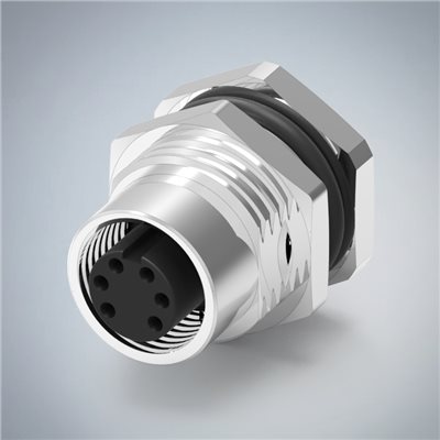 M12-6P(F)A CODE前鎖插板式防水連接器(下塞孔)(PG9)