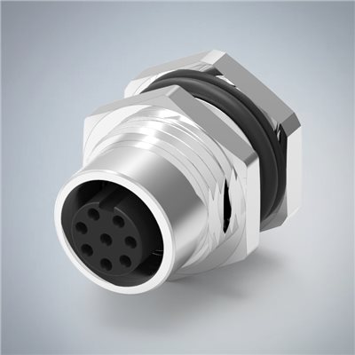 M12-8P(F)A CODE前鎖插板式防水連接器(PG9)