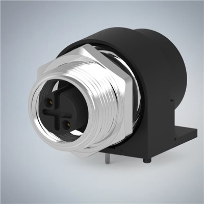 M12-2P(F)A CODE前鎖板90度插板式防水連接器(左上右下)(M15*1.0)