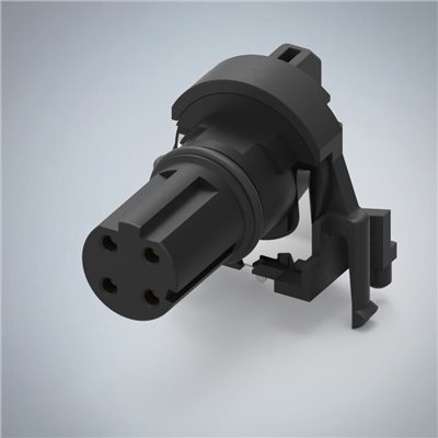 M12-4P(F)D CODE插板式90度防水連接器(兩件式零件)
