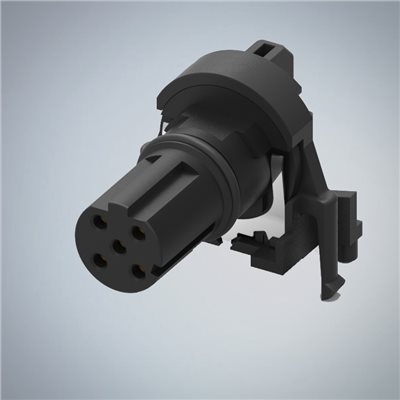 M12-5P(F)D CODE插板式90度防水連接器(兩件式零件)
