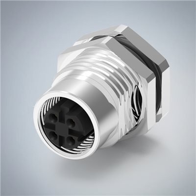 M12-4P(F)D CODE前鎖板焊線式防水連接器(M16*1.5)