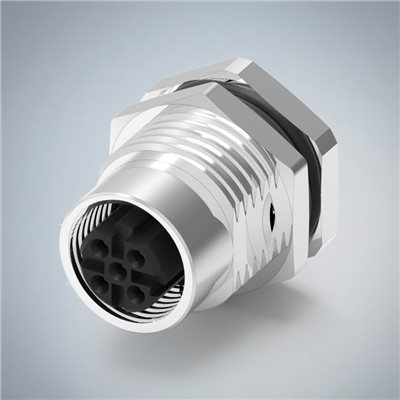 M12-5P(F)D CODE前鎖板焊線式防水連接器(PG9)