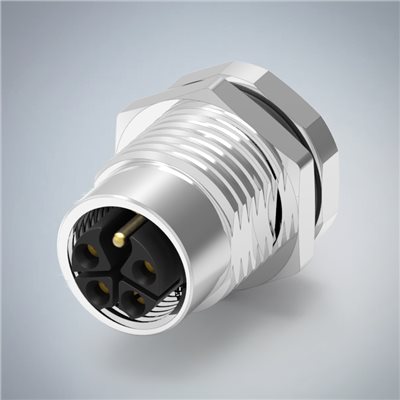 M12-5P(F)K CODE前鎖板焊線式防水連接器(PG9)