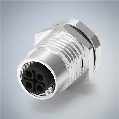 M12-4P(F)S CODE前鎖板焊線式防水連接器(PG9)