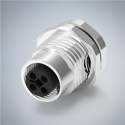 M12-2P(F)T CODE前鎖板焊線式防水連接器(M16*1.5)