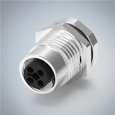 M12-3P(F)T CODE前鎖板焊線式防水連接器(PG9)