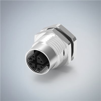 M12-8P(F)X CODE前鎖板焊線式防水連接器(PG9)