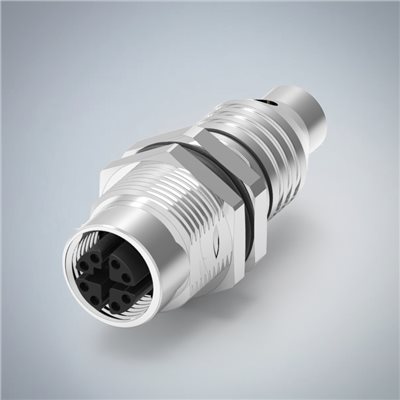 M12-8P(F)X CODE前鎖板焊線式防水連接器(WITH SHIELD)(PG9)