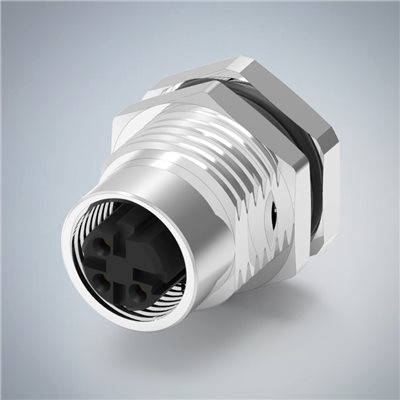 M12-3P(F)D CODE前鎖板插板式防水連接器(PG9)