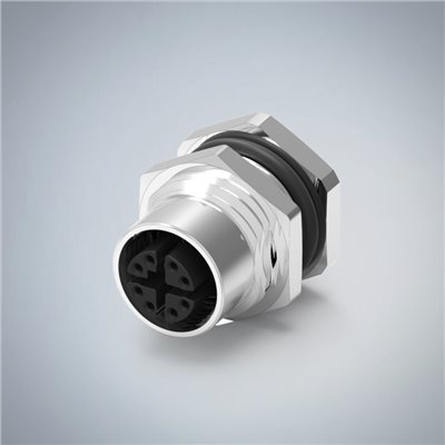M12-8P(F)X CODE前鎖板插板式防水連接器(PG9)