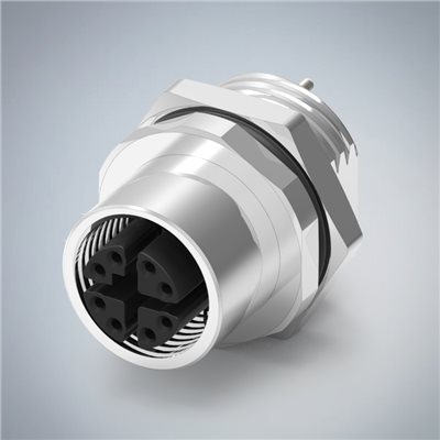 M12-8P(F)X CODE後鎖板插板式防水連接器(PG9)
