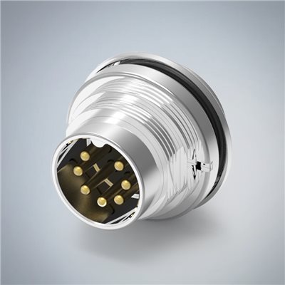 M16-7P(M)前鎖板焊線式防水連接器(點位B)(M18*0.75)