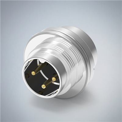 M16-3P(M)後鎖板焊線式防水連接器(M18*0.75)