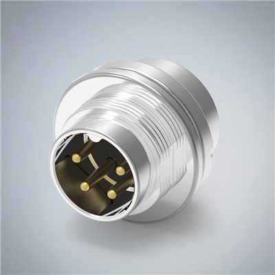 M16-4P(M)後鎖板焊線式防水連接器(M18*0.75)