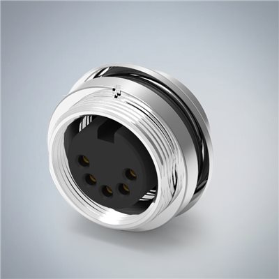 M16-5P(F)前鎖板焊線式防水連接器(M18*0.75)(點位B)