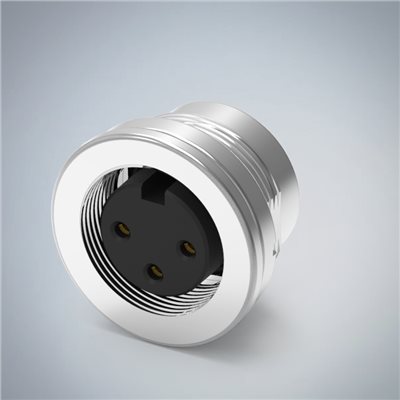 M16-3P(F)後鎖板焊線式防水連接器(M18*0.75)