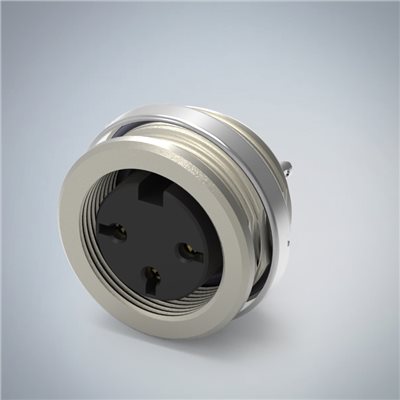 M16-3P(F)後鎖板焊線式防水連接器(M18*0.75)